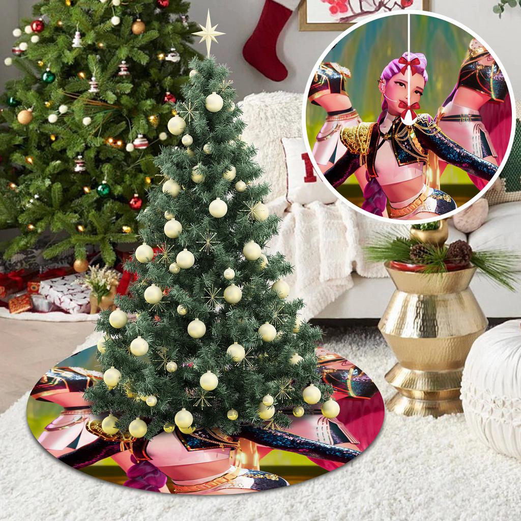 Christmas Tree Skirt Decoration For Home Xmas Tree Decorations Skirt Ornament Festive Holiday Party Decorations Indoor Outdoo 120cm