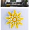 652F Rusts Resistant Metal Wall Art Multicolored Iron Sunflowers Hanging Ornament with Glowing in Dark Beads For Room Styling