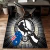 Custom Football Mat Personalized Name, Polyester Washable Indoor Entryway Rug, Gift for Christmas, Easter, Thanksgiving Day