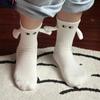 1 Pair Club Celebrity Ins Fashion Funny Creative Magnetic Attraction Hands Black White Cartoon Eyes Couples Sox Socks