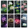 Чехол для телефона Samsung Galaxy S25 S24 S23 FE S22 Ultra S20 S21 5G S10 S9 Plus S10E S8 Мягкий прозрачный чехол Роскошный цветок лотоса