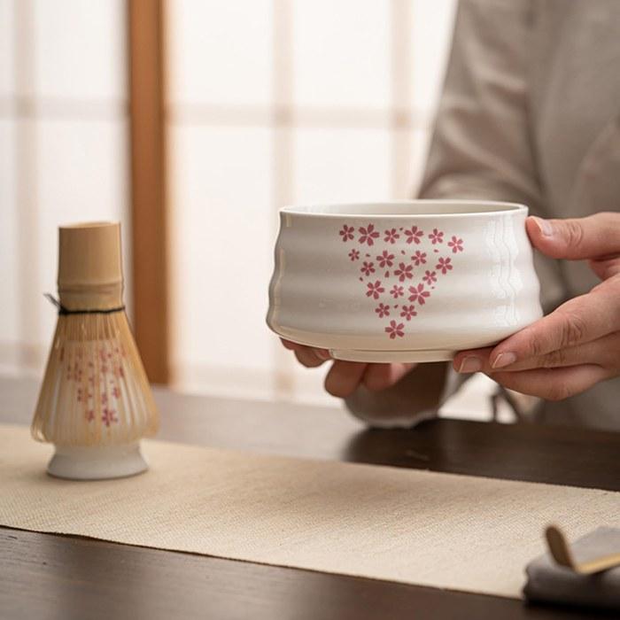 Tea Ceremony Set Matcha Set Hyakubonryu 4 Piece Set Sakura