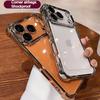 Электроplated Прозрачный Чехол Для Телефона Для iPhone 17 Air 16 e 15 14 13 12 11 Pro Max Plus Mini Полная Защита Объектива Подушка Безопасности Чехол