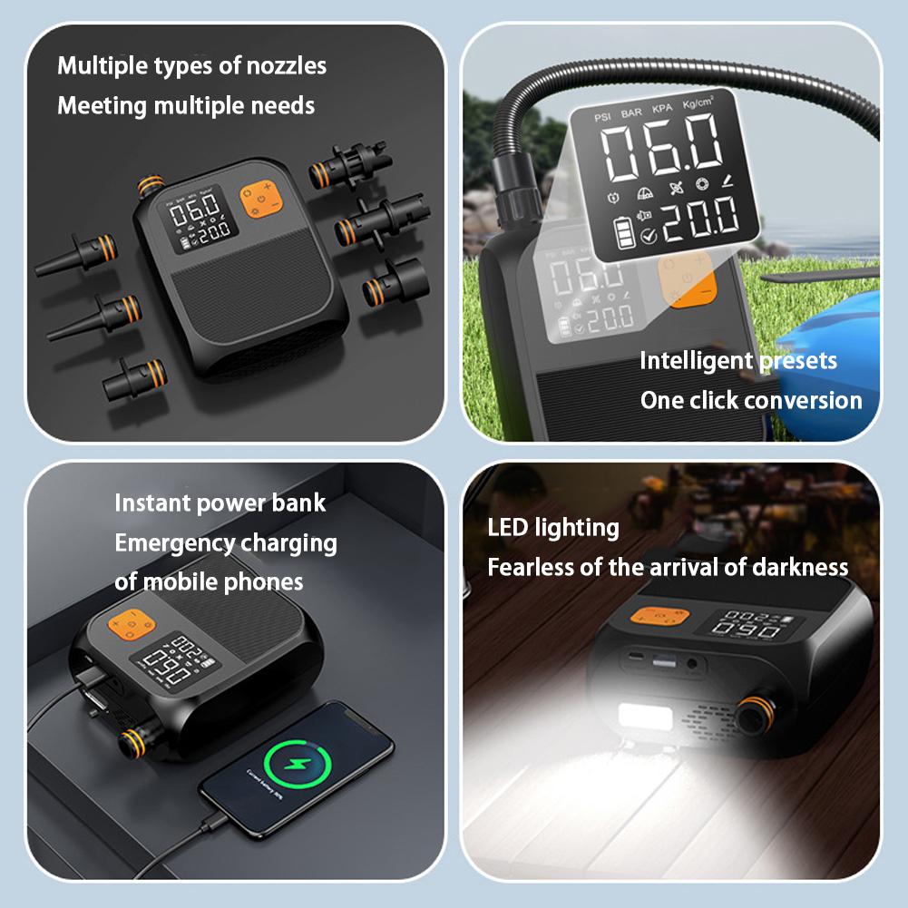 DC 15V 120W портативный воздушный насос 25PSI надувной насос постоянного тока SUP со встроенной батареей SUP воздушный насос для серфинга доска с веслом лодка каяк