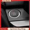 Кнопка запуска двигателя автомобиля, стоп-переключатель зажигания, кольцо для ключей, наклейка, накладка для Mazda CX5 CX3 CX4 Cx-3 3 6 Axela Atenza