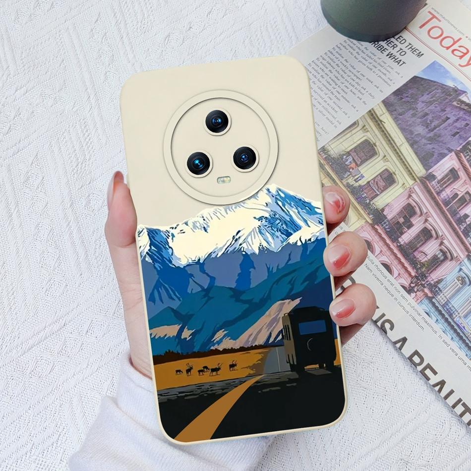 Чехол для телефона Honor Magic 5 Pro Модный Противоударный Жидкий Силикон Защита Камеры Чехол-Ракушка Для Huawei Honor Magic5 Pro