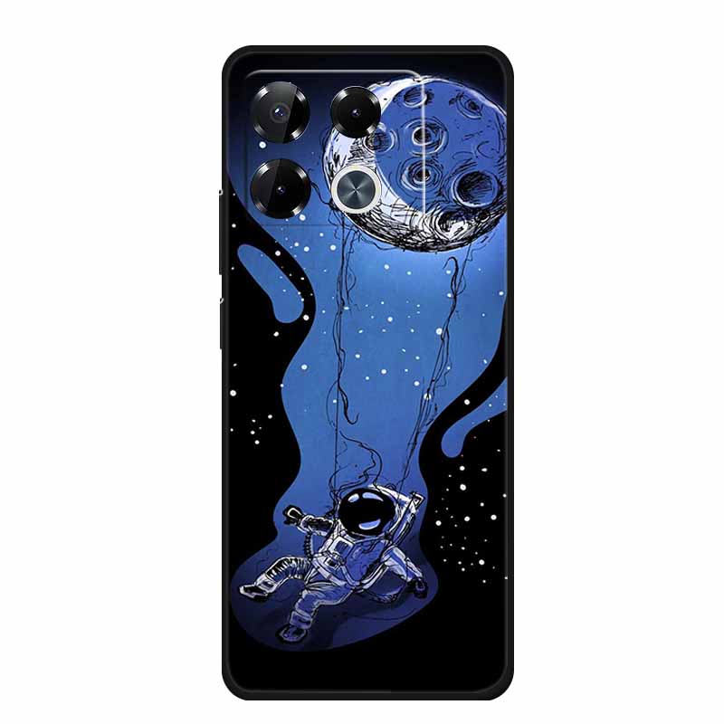 Чехол для Infinix Note 40 Pro Чехол Note40 Pro Plus Черный Силиконовый Мягкий Чехол Задняя Крышка Чехол для Infinix Note 40 Pro Plus