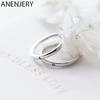 ANENJERY Пара колец для женщин и мужчин, минималистичные обручальные кольца на палец с Солнцем и Луной, ювелирные изделия