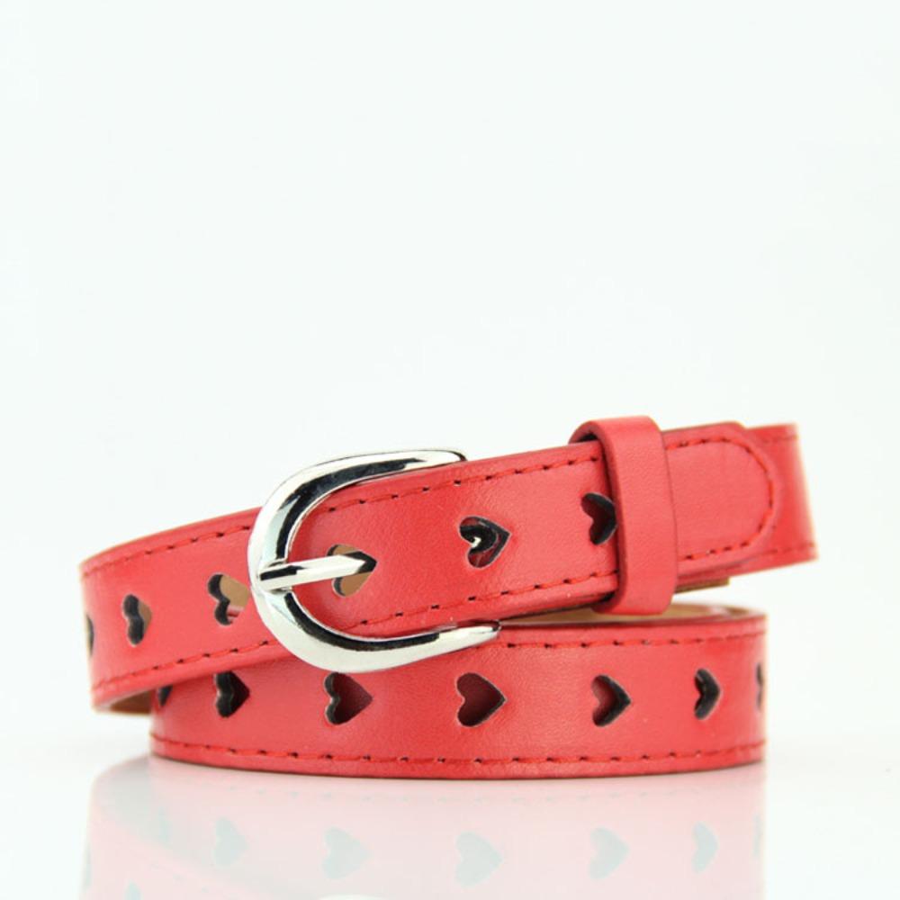 Hollow Heart Waist Belt Needle Buckle Pants Belt Stylish Leather Belt For Dresses