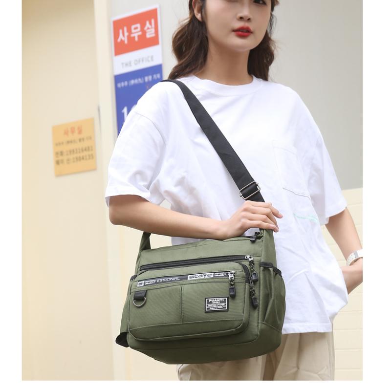 Мужская сумка через плечо из ткани Оксфорд, повседневная дорожная сумка через плечо, большая вместимость, средняя по возрасту, маленькая квадратная сумка, сумка для инструментов