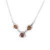Les Trésors De Lily [N2272] - Silver Necklace 'Inspiration' Amber (rhodium-plated) - 18x15 Mm