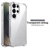 Ударопрочный силиконовый чехол для Samsung Galaxy S26 Plus S25 edge S24 FE S23 S22 Ultra S26+ S25FE Подушка безопасности Прозрачный жесткий чехол