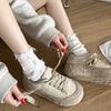 Casual Round Head Student Versatile Simple Platform White Shoes Women's 2025 New Spring Low-top Lightweight Sports Board Shoes