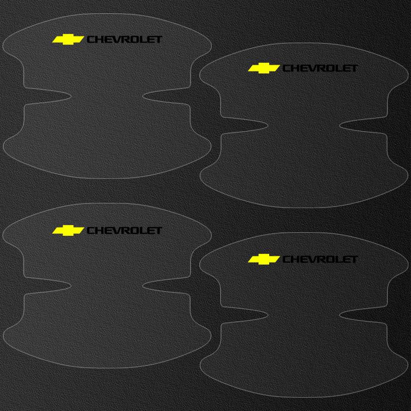 8 шт. Прозрачная накладка на ручку двери автомобиля Защитная наклейка от царапин Для Chevrolet Cruze Equinox Captiva Trax Malibu Tahoe Impala Sonic