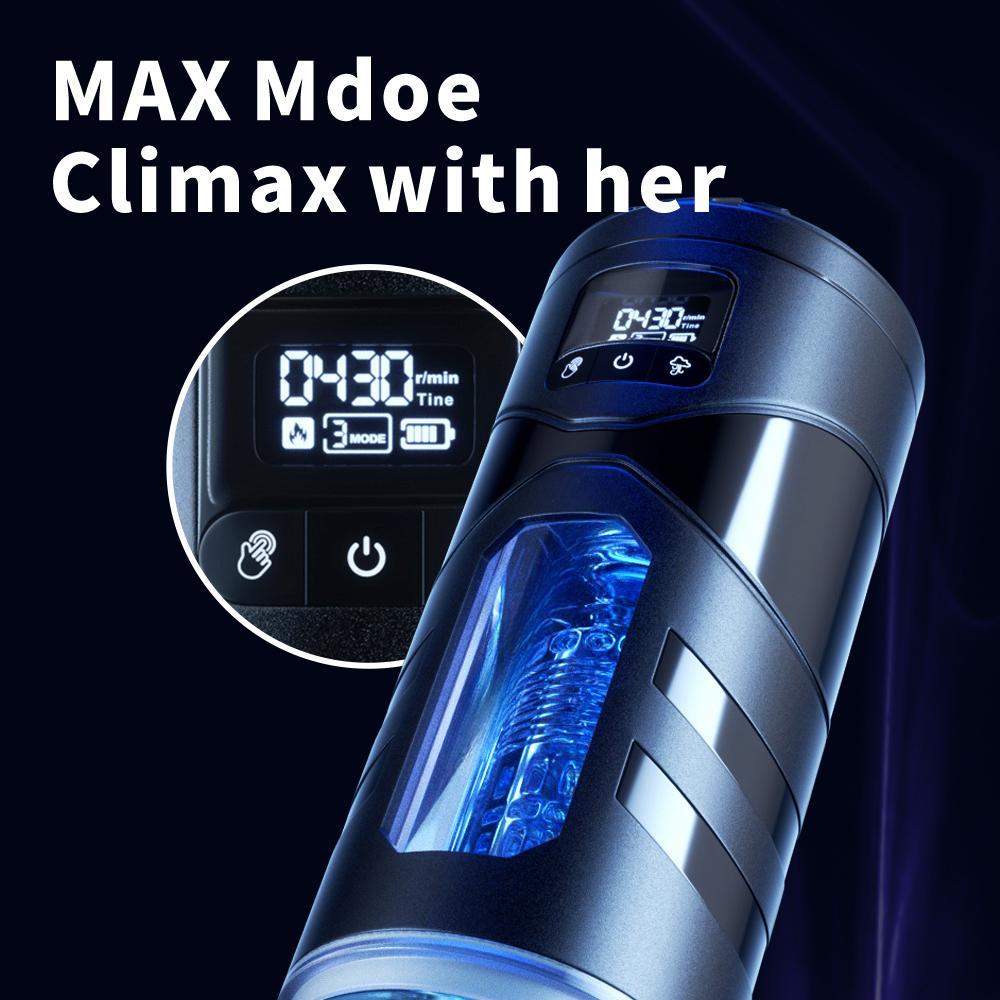 New Digital Display Automatic Heated Sucking Male Vibration Blowjob Masturbation Equipment Machine Sex Toys Adult Goods for Man Masturbators Cup