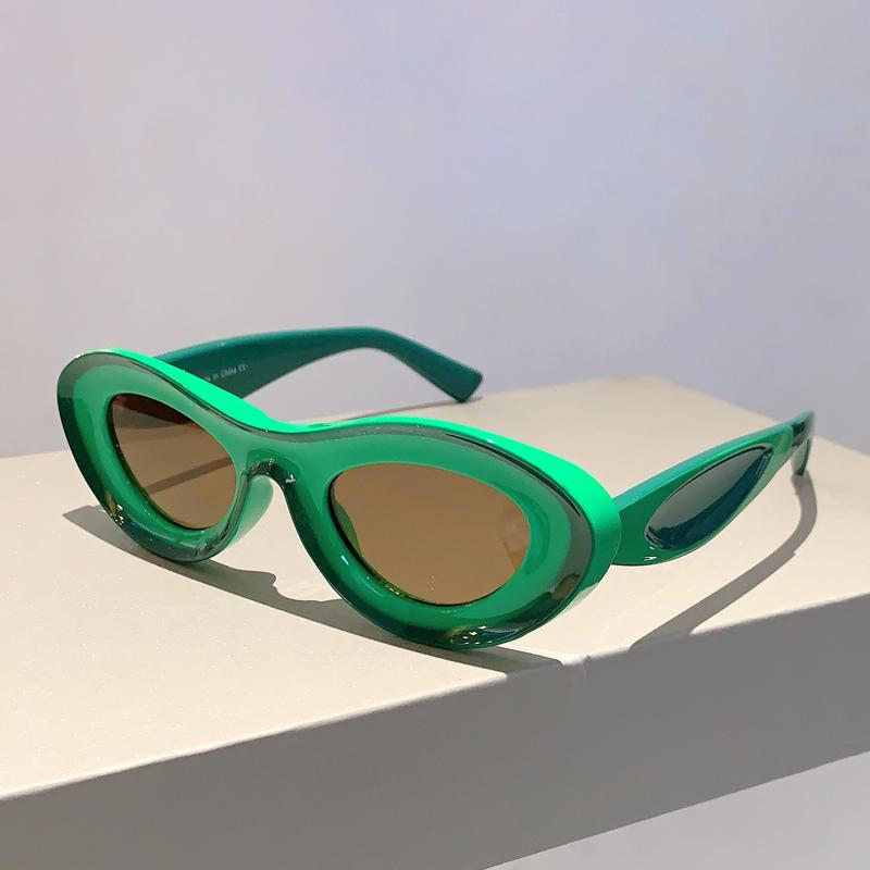 Новые овальные солнцезащитные очки женские Стильные разноцветные уличные очки мужские Модный брендовый дизайнерский аксессуар Защита UV400 Пляжные очки