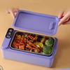 USB Electric Lunch Box Portable Camping Heated Insulated Lunch Box Rechargeable Heated Unplugged Rater-free Office Lunch Box 1L
