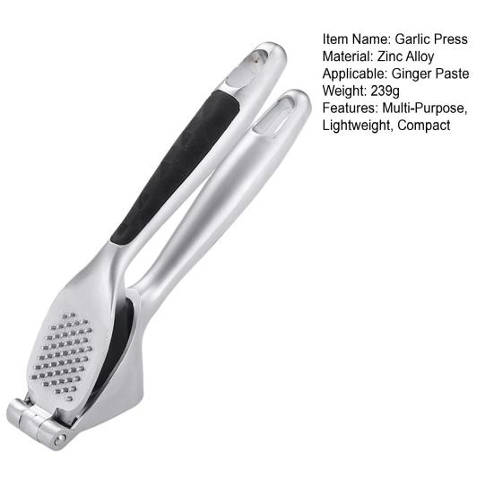 Yousheng Garlic Press Easy To Clean Use Heavy Duty Garlic Mincer Labor-Saving Handle Garlic Grinder Dishwasher Safe Kitchen Gadget