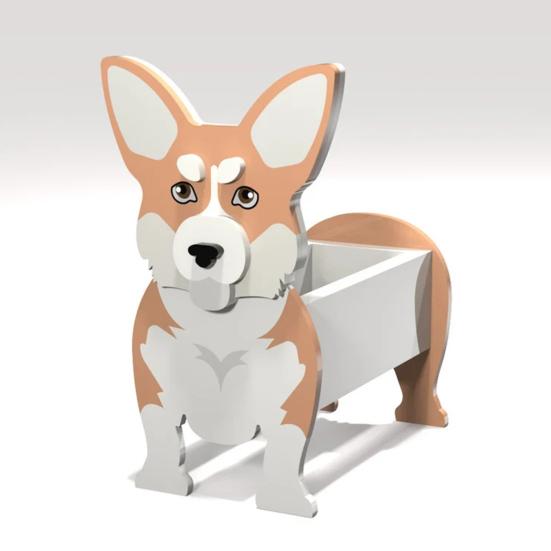 Цветочный горшок, очаровательный горшок в форме собаки, универсальный держатель для растений для сада, дома, уличные украшения