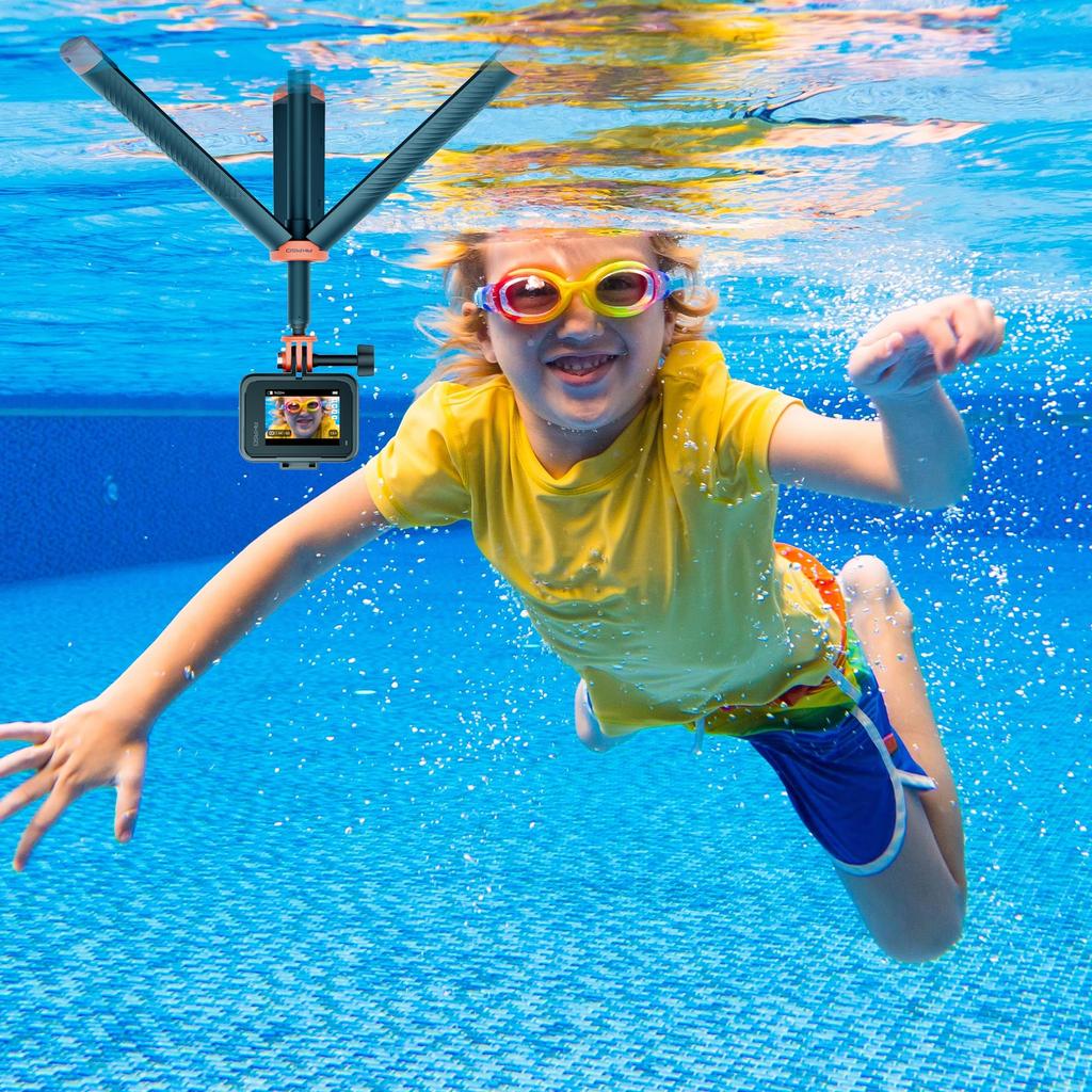 AKASO Водонепроницаемый плавающий монопод для селфи с плавучей рукояткой для экшн-камер GoPro DJI Osmo, водонепроницаемая и легкая рукоятка, штатив 4-в-1