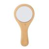 Handheld Wood Makeup Round Mirror Portable Wooden Handle Cosmetic Mirrors for Home Travel