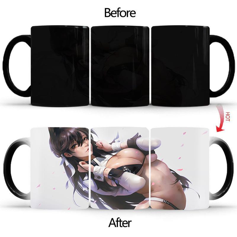 Чашка для сексуальной девушки, горячая реакция, кофейная чашка BSKT-083, персонализированные подарки, фарфоровые кружки, бесплатная доставка, кружка на заказ, аниме-чашки, посуда для напитков