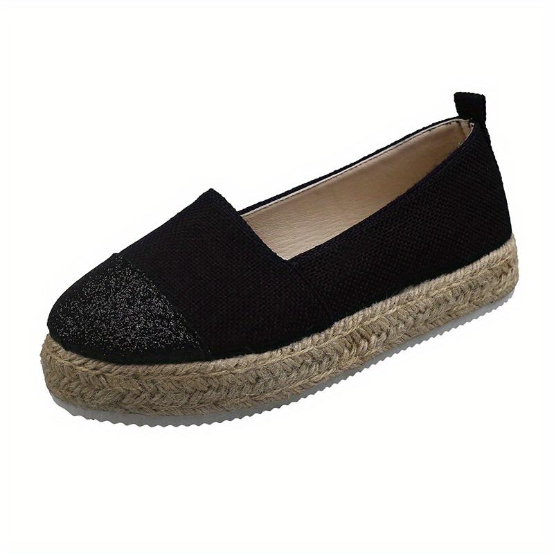 Женские эспадрильи, прогулочные туфли без шнуровки с блестками, повседневные кроссовки на платформе на толстой подошве для музыкального фестиваля