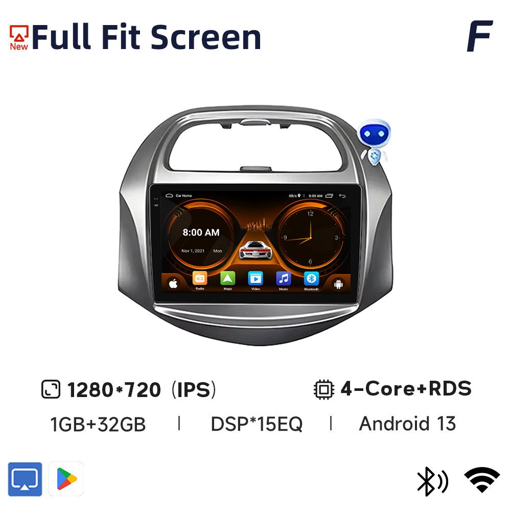 JIUYIN Incell Car Stereo with Screen for Chevrolet SPARK BEAT Android Auto Wireless Carplay 4G Electronics Navigation with Frame