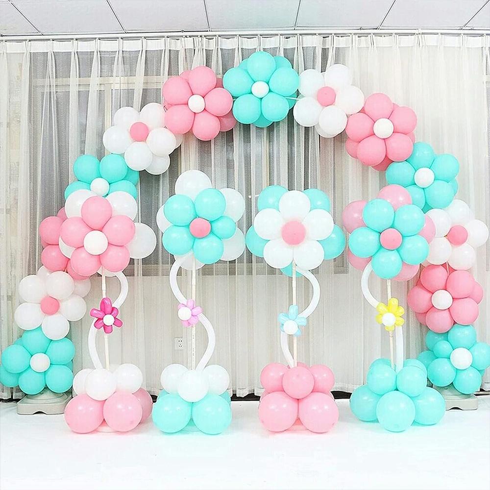 10Pcs Flower Shape Balloon Clips for Balloon Arch Plastic Balloon Connector for Birthday Wedding Valentine's Day Party Decor