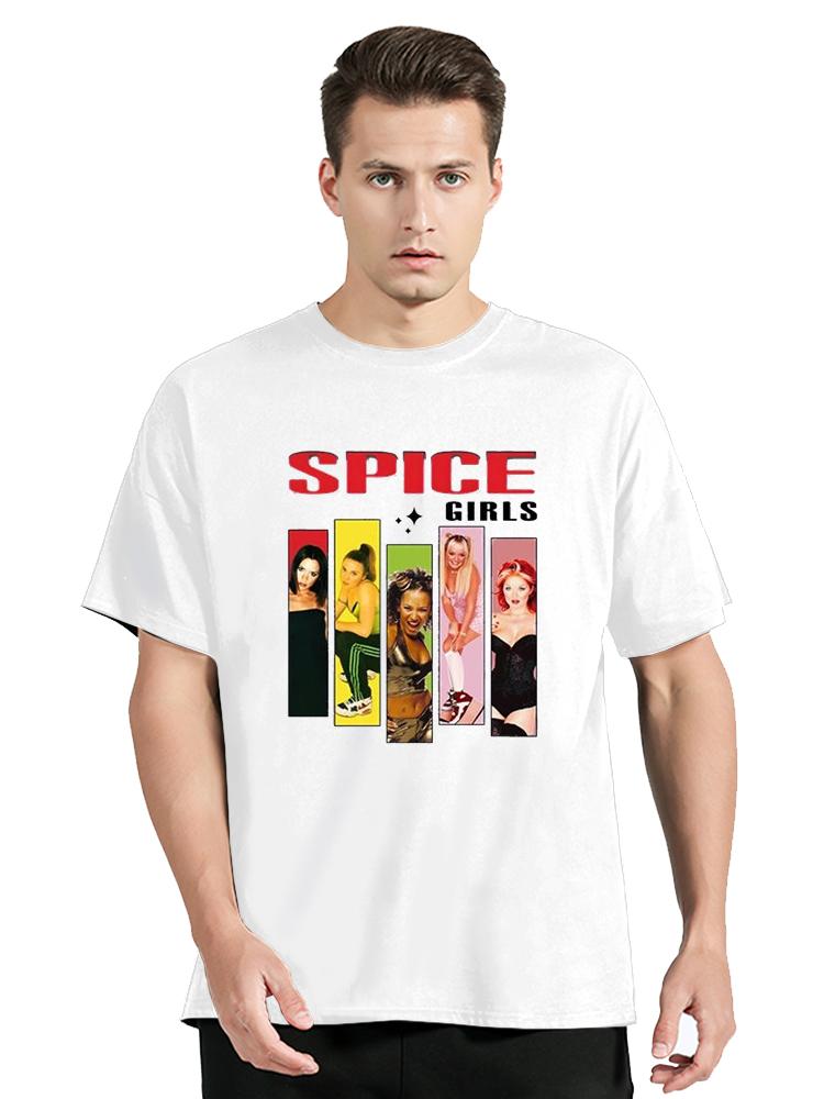 Новая женская футболка унисекс Spice Girls Мода Кино Искусство Мультяшный Персонаж Графическая Футболка Одежда Оверсайз Топы Футболки