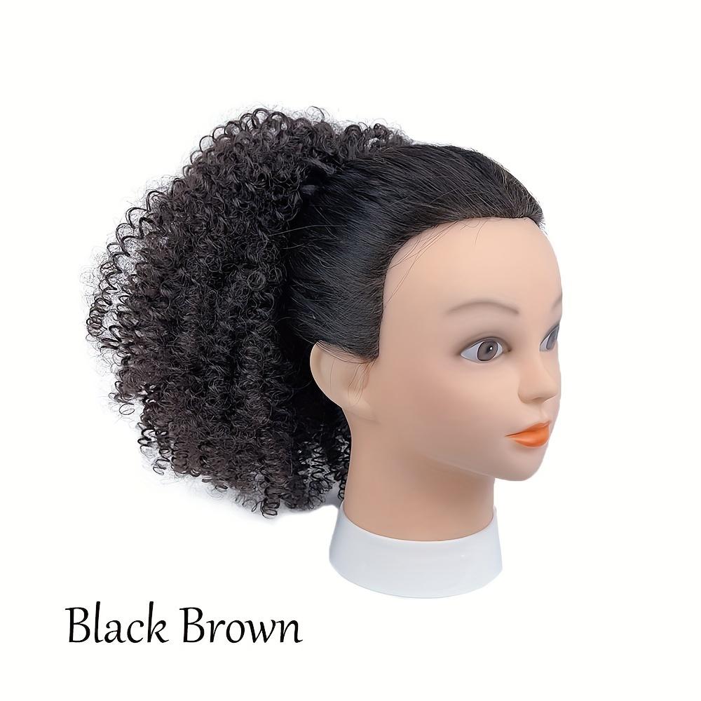Women's African Curly Drawstring Ponytail Wig, Synthetic Fiber Wig, Suitable for Everyday Wear and Parties