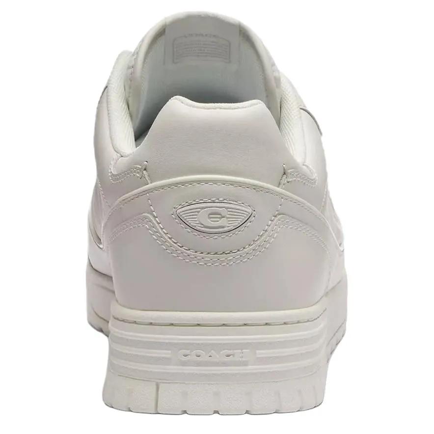 COACH Soho Cow Leather Low top Skateboard Shoes Women's Fluorescent White (Unisex) Skate Shoes CEK45 OPI