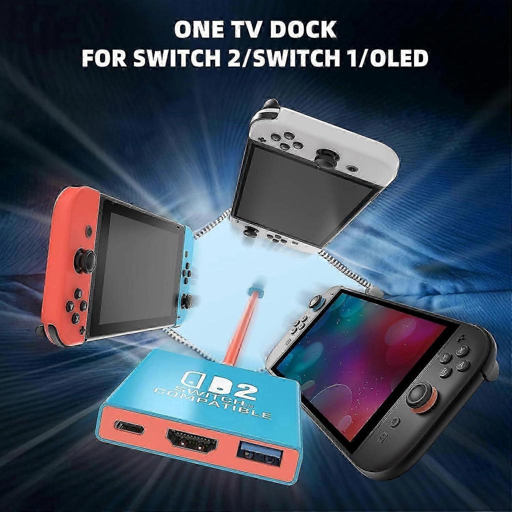 Dock for Nintendo Switch 2 with 4K 60Hz TV Output, HDMI 2.0, PD 100W Fast Charging, USB 3.0 Port