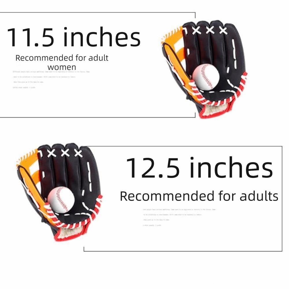 Anti-Slip Baseball Glove 10.5/11.5/12.5in Batting Gloves Softball Gloves Training Practice