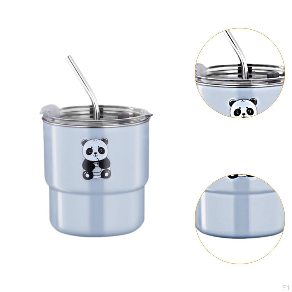 Stainless Steel Tumbler 450ml Reusable Mug Drinking Bottle for Activities Hiking Playground