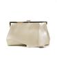 Shiny Tuck Clutch Bag Party Bag Glitter Satin Handbag Beige F [niana]