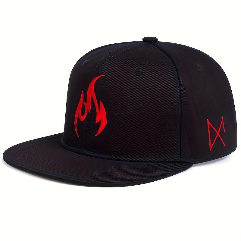 Бейсболка с вышивкой в виде пламени, регулируемая хлопковая кепка Snapback для мужчин и женщин, модные кепки в стиле хип-хоп, кепки для дальнобойщиков, спортивная повседневная кепка