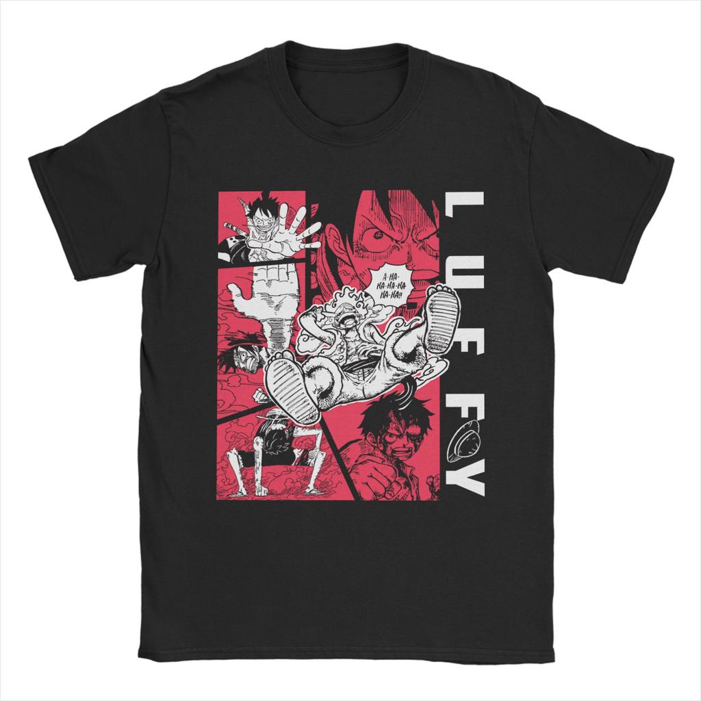 Mens Joy Boy Gear 5 Monkey D Luffys Ones Pieces T Shirts 100 Cotton Tops Funny Round Collar Tee Shirt Gift Idea TShirts