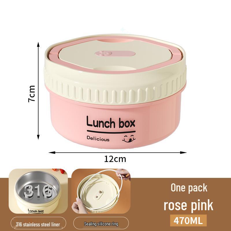 Изолированный ланч-бокс из нержавеющей стали 304 - Контейнер для ланча и супа, можно использовать в микроволновой печи, Идеально подходит для офисных работников и студентов