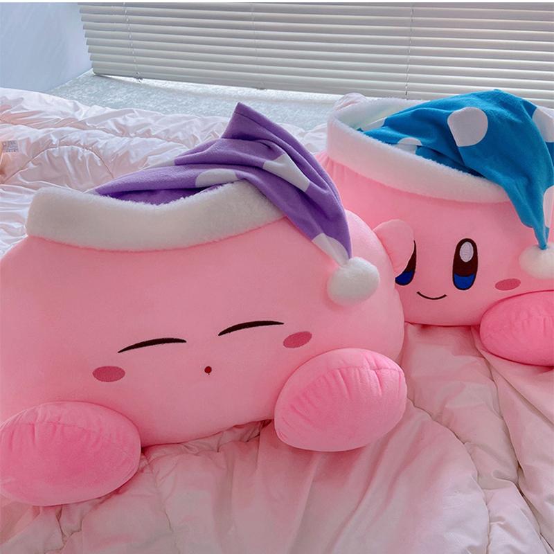 Аниме плюшевая игрушка Спящий Кирби плюшевые игрушки кукла Кирби с ночным колпаком мягкий подарок для девочки