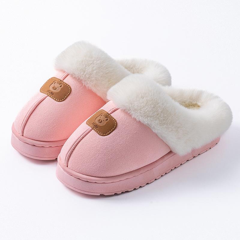 Новые хлопковые тапочки осень и зима для дома, толстая подошва, нескользящие, плюшевые, теплые, для пары
