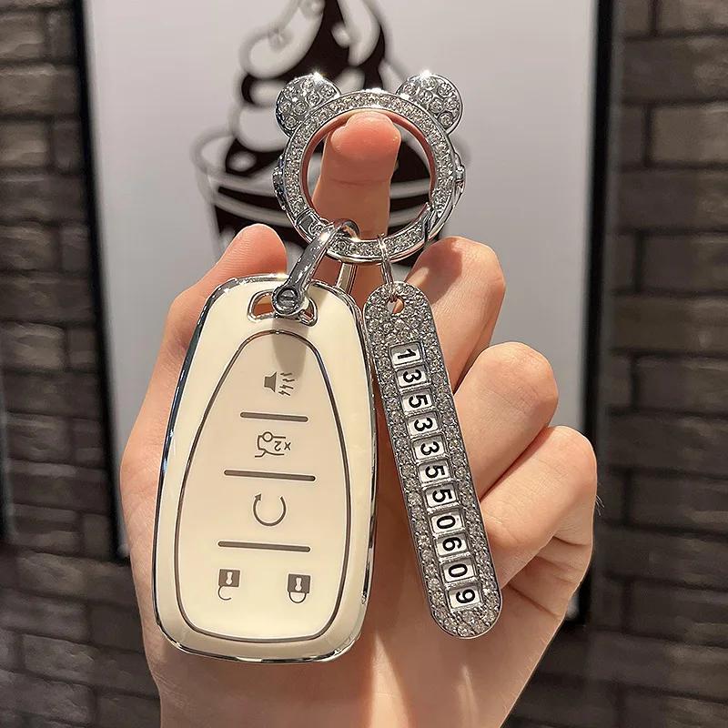 Новый чехол для автомобильного ключа из ТПУ с 4 или 5 кнопками для Chevrolet 2017-2019 Chevy Malibu Camaro Cruze Traverse Sonic Volt Bolt Equinox