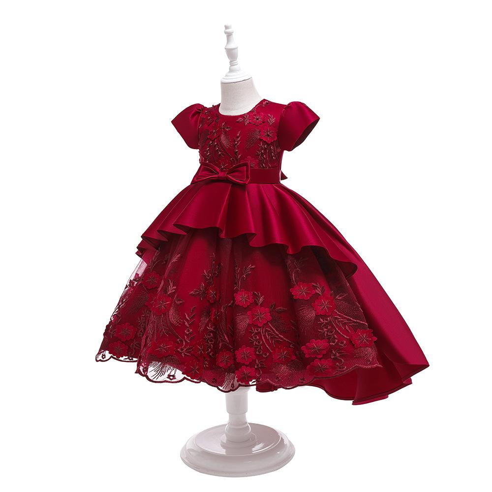 Wedding Kids Dress for Girls Evening Children Flower Princess Pageant Gown Teenager Party Dress