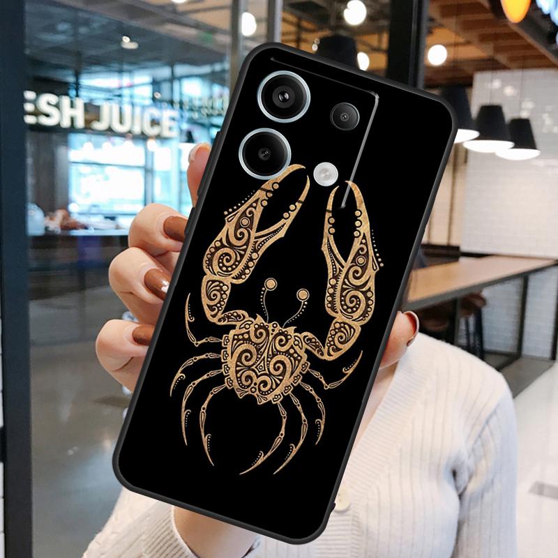 Чехол со знаком зодиака для Xiaomi Redmi Note 13 Pro 12 11 9 10 Pro 12S 11S 10S Redmi 13 12 10C 12C 13C