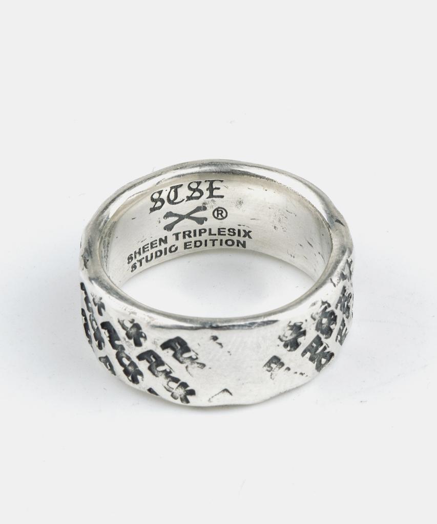 Sheen666 F Pattern Silver Ring (A Type)