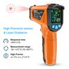 MESTEK Advanced Infrared Thermometer IRO2C Wide Temperature Range (-50°C To 800°C) Adjustable Emissivity 12-Point Laser Inverted Color Screen HD