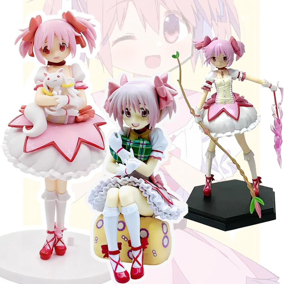 Puella Magi Madoka Magica Аниме Фигурка Канаме Мадока Волшебница ПВХ Аниме Три Фигурки Действия Модель Мультяшная Модель Игрушка Подарок