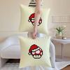Mushroom Christmas Outfit Pillow Case Sofa and Living Room Decorative Cushion Covers Dust-proof and Mite-proof Invisible Zipper