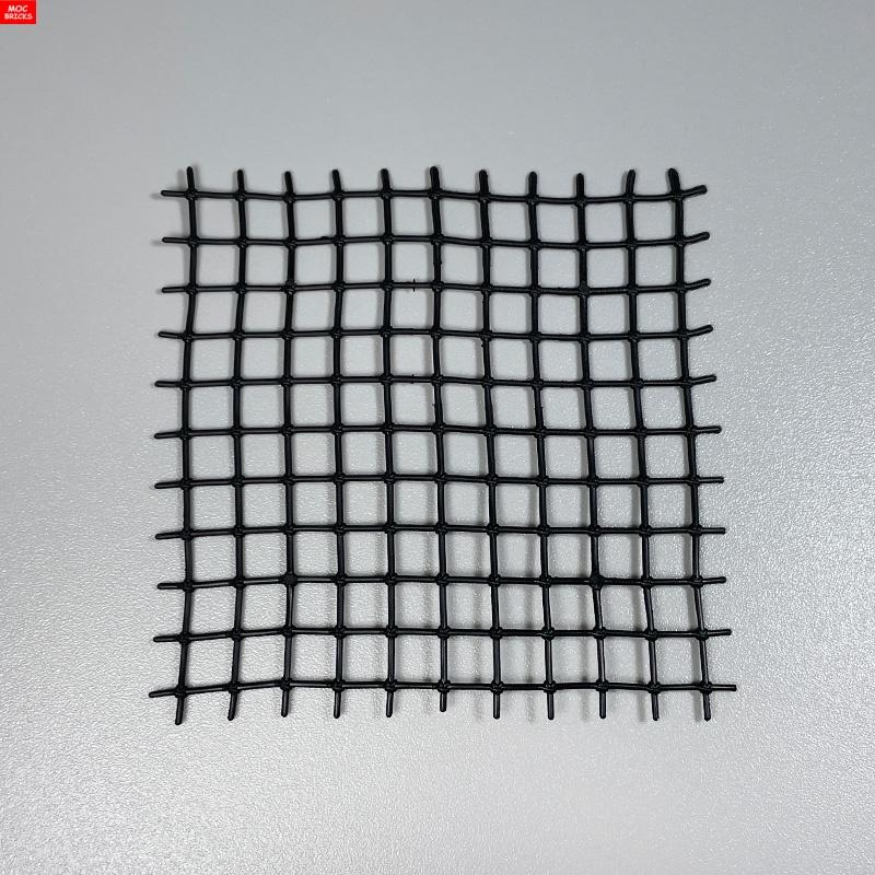 Нетоксичные 5 шт./лот Moc Кирпичи DIY Черная Мягкая Охотничья Инструментальная Сеть 10x10 Ячеек Ловушка Резиновая Сетка Образовательные Строительные Блоки Фигурка Подарки для Детей