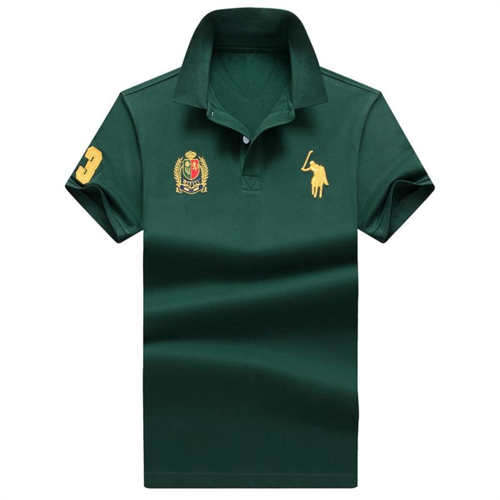 TrendHub New High Quality Men Polo Shirts High Street Short Sleeve Mens Shirts Turn-Down Collar Polo Shirt Men